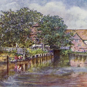 Streatley Mill (colour litho)