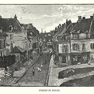 Street in Noyon (engraving)