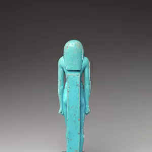 Striding Thoth, 332-30 B. C. (faience)