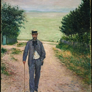 Stroller by the Sea; Promeneur au Bord de la Mer, 1885 (oil on canvas)