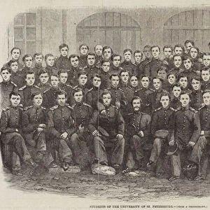 Students of the University of St Petersburg (engraving)