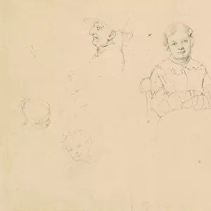 Studies of Figures, c. 1836-43 (graphite on wove paper)