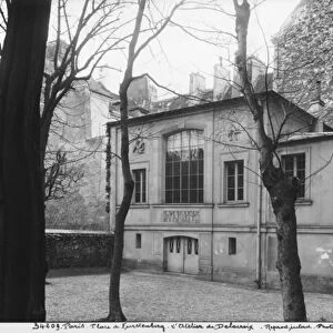 Studio of the French painter Eugene Delacroix, place de Furstenberg, 1935 (b / w photo)