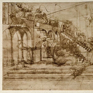 Study for the Adoration of the Magi (Pencil drawing, 15th-16th century)