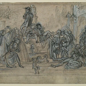 Study for a Composition showing Musicians and Dancing Figures, c