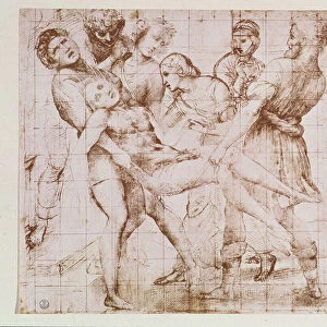 Study for the Entombment in the Galleria Borghese, Rome (pen & ink) (see also 62308)