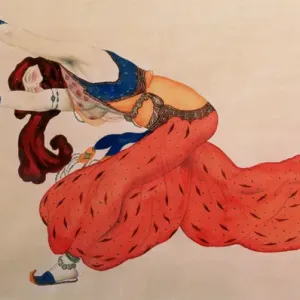 A Study for a figure of a dancer for Scheherazade A Study for a figure of a dancer for Scheherazade