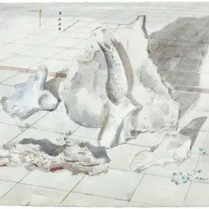 Study for Landscape of Bleached Objects, 1934 (watercolour and pencil on paper) Study for Landscape of Bleached Objects, 1934 (watercolour and pencil on paper)