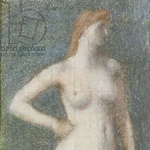 Study of a woman for Caliban, c. 1850 (pastel & chalk on paper)