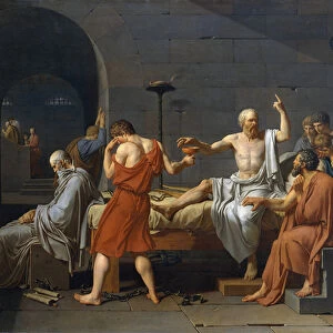 Suicide of Socrate, ancient greek philosopher (5th siecle av