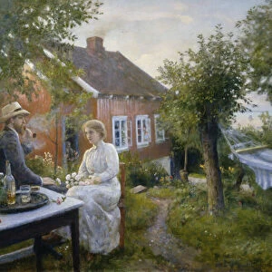 Summer in Aasgaardstrand (oil on canvas)