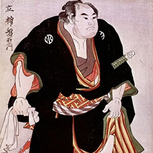 Sumo wrestler Tasugami Ban emon Japanese print by Shun ei Katsukawa (1762-1819)