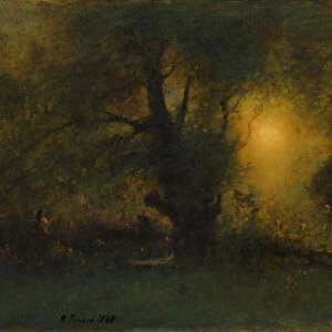 Sunrise in the Woods, 1887 (oil on canvas)