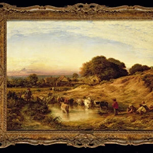 Sunset, 1860 (oil on canvas)