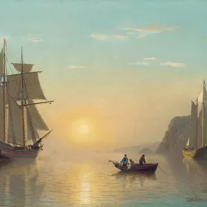 Sunset Calm in the Bay of Fundy, c. 1860 (oil on board)