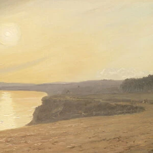 Sunset, near Bournemouth, 1899 (oil on card)