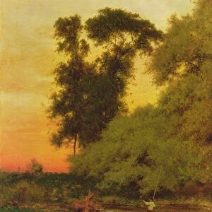 Sunset, Pompton, NJ (oil on canvas)