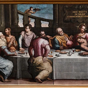 Last Supper, 1546, by Giorgio Vasari (oil on panel)