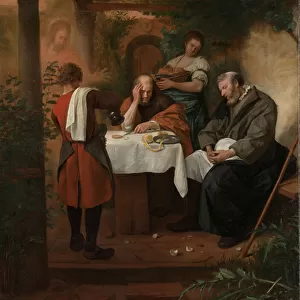 Supper at Emmaus, c. 1665-68 (oil on canvas, h 134cm -- w 104