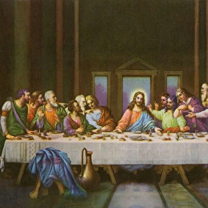 The Last Supper After Leonardo, 1915 (screen print)