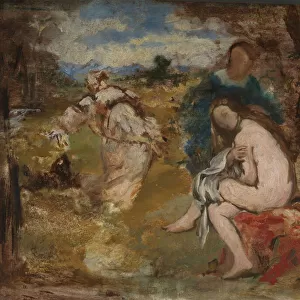 Surprised Nymph, c. 1860 (oil on canvas)