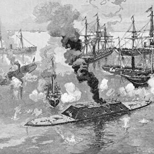 Surrender of the Tennessee, Battle of Mobile Bay, illustration from Battles