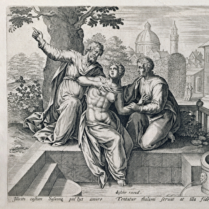 Susanna and the Elders, from a series illustrating scenes from The Bible, pub