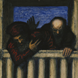 Susanna and the Two Old Men; Susanna und die Beiden Alten, (oil on panel)