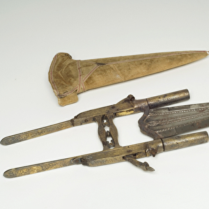Sword, c. 1800-35 (gold, wood & metal)
