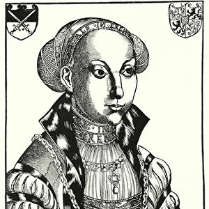 Sybille of Cleves, consort of John Frederick I, Elector of Saxony (engraving)
