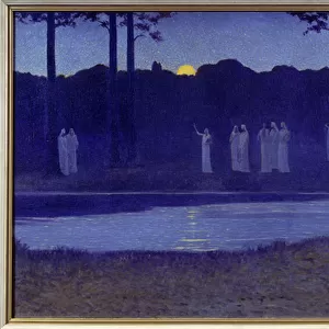 Symbolism: "Chants de nuit"Painting by Alphonse Osbert (1857-1939