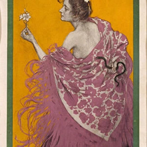 Syphilis (Poster) - Oeuvre de Ramon Casas (1866-1932) - 1900 - Colour lithograph - 80x34, 3 - Museu Nacional d Art de Catalunya, Barcelona