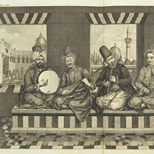 Syrian Musicians, plate 4 from Natural History of Aleppo, pub