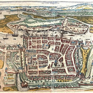 Szczecin, Poland (engraving, 1588)