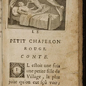 The Tale Red Riding Hood, page from Stories or Tales of the Past. With Moralites by Charles Perrault, Paris: Claude Barbin, 1697 (print & woodcut on paper)