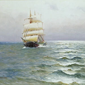 Tall Ship (oil on canvas)