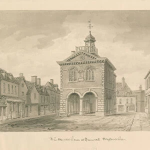 Tamworth - The Market House: sepia drawing, 1838 (drawing)