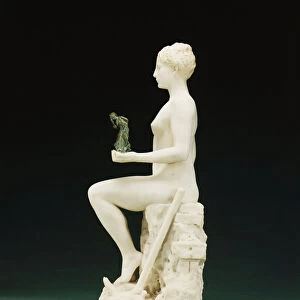 Tanagra, (marble and bronze)