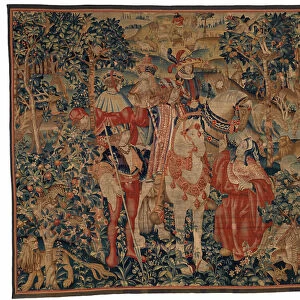 Tapestry, Alexander and Diogenes, late 15th-early 16th century (wool & silk)