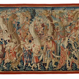 Tapestry, The Camel Caravan, from the Conquest of India series, from Tournai, c. 1510 (wool & silk)
