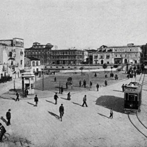 Taranto, Piazza Castello, Imbocc Ponte girevole (b / w photo)