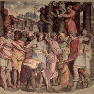 Tarquinius the Proud founding the Temple of Jupiter on Capitol Hill, c. 1525 (fresco)