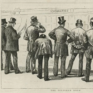 The telegram room at Lloyds (engraving)