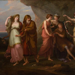 Telemachus and the Nymphs of Calypso, 1782 (oil on canvas)