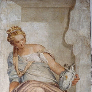 Temperance, from the wall of the sacristy (fresco)