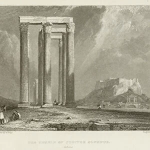 The Temple of Jupiter Olympus, Athens (engraving)