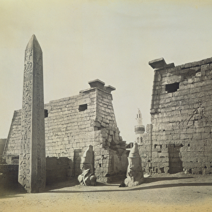 Temple of Luxor, 1878 (b / w photo)
