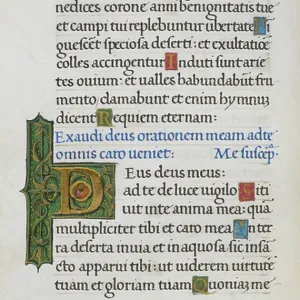 Print of a Latin text page from the Office of the Dead