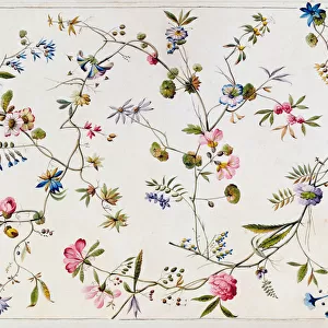 Textile design, c. 1788-92 (w / c on paper)