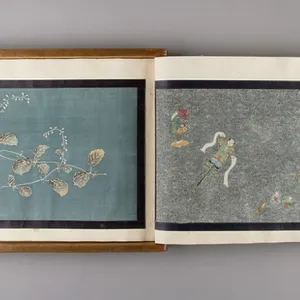 Textile Pattern Sample Book, mid-19th century (album of twenty-five textile samples; various textile dyeing techniques)